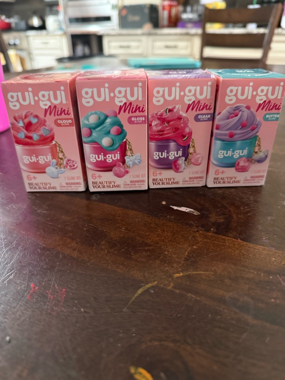 Viral Moose gui-gui Mini Slime Kit Lot of 4 - Cloud, Butter, Gloss, Clear
